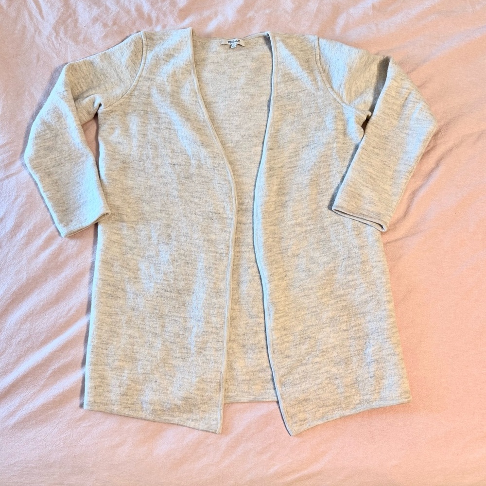 🐑 Madewell Lombard Coat / Open-Faced Jacket |  Oatmeal  |  Medium / Large - Picture 3 of 11